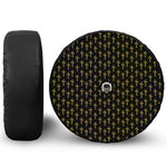 Religious Cross Pattern Print Tire Cover With Camera Hole