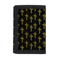 Religious Cross Pattern Print Trifold Wallet