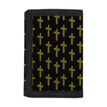 Religious Cross Pattern Print Trifold Wallet