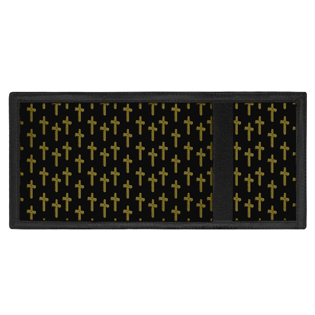 Religious Cross Pattern Print Trifold Wallet