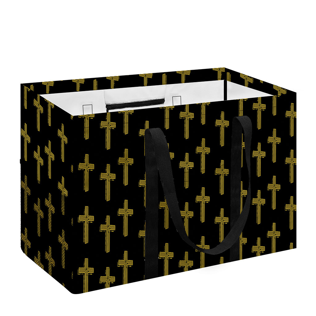 Religious Cross Pattern Print Utility Tote Bag