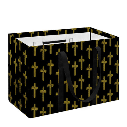Religious Cross Pattern Print Utility Tote Bag