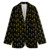 Religious Cross Pattern Print Women's Blazer