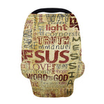 Religious Word Of God Print Baby Seat Cover