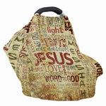 Religious Word Of God Print Baby Seat Cover