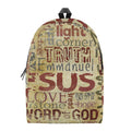 Religious Word Of God Print School Backpack