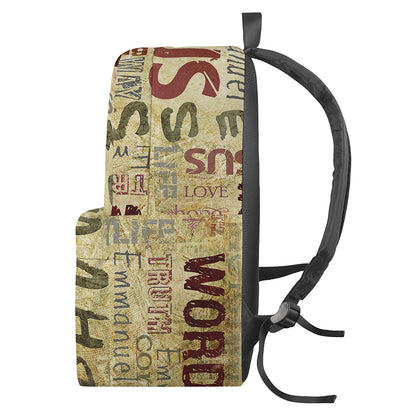Religious Word Of God Print Backpack