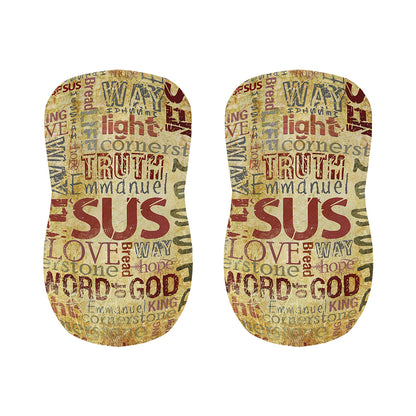 Religious Word Of God Print Bar Stool Covers