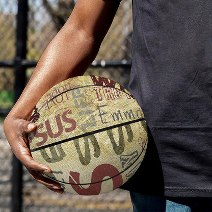 Religious Word Of God Print Basketball