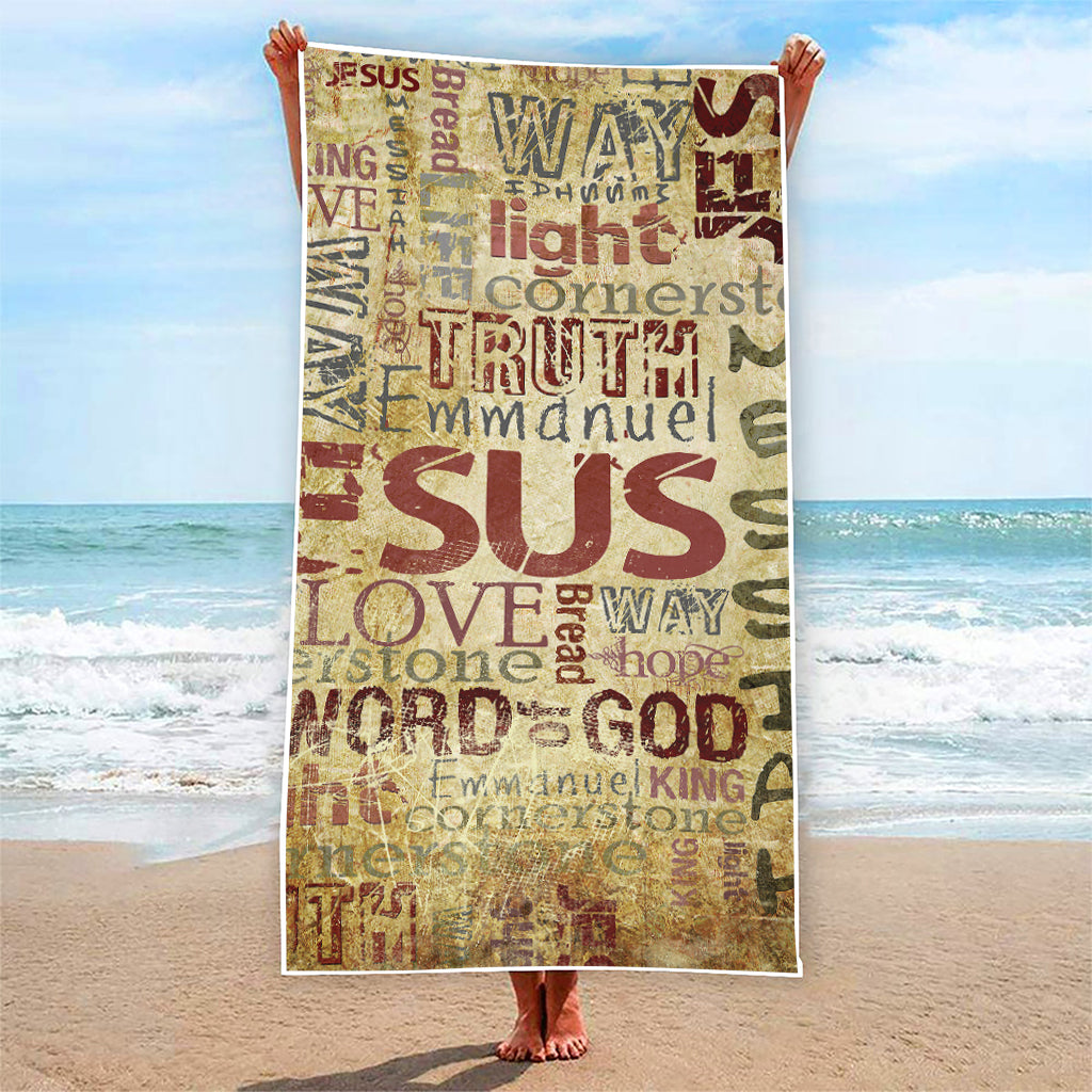 Religious Word Of God Print Beach Towel