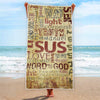 Religious Word Of God Print Beach Towel