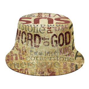 Religious Word Of God Print Bucket Hat