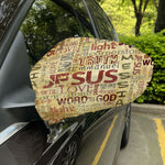 Religious Word Of God Print Car Side Mirror Covers