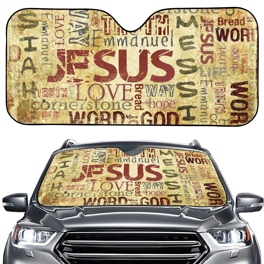 Religious Word Of God Print Car Windshield Sun Shade