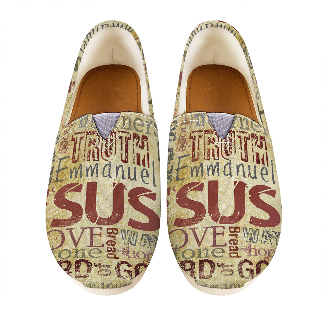 Religious Word Of God Print Casual Shoes