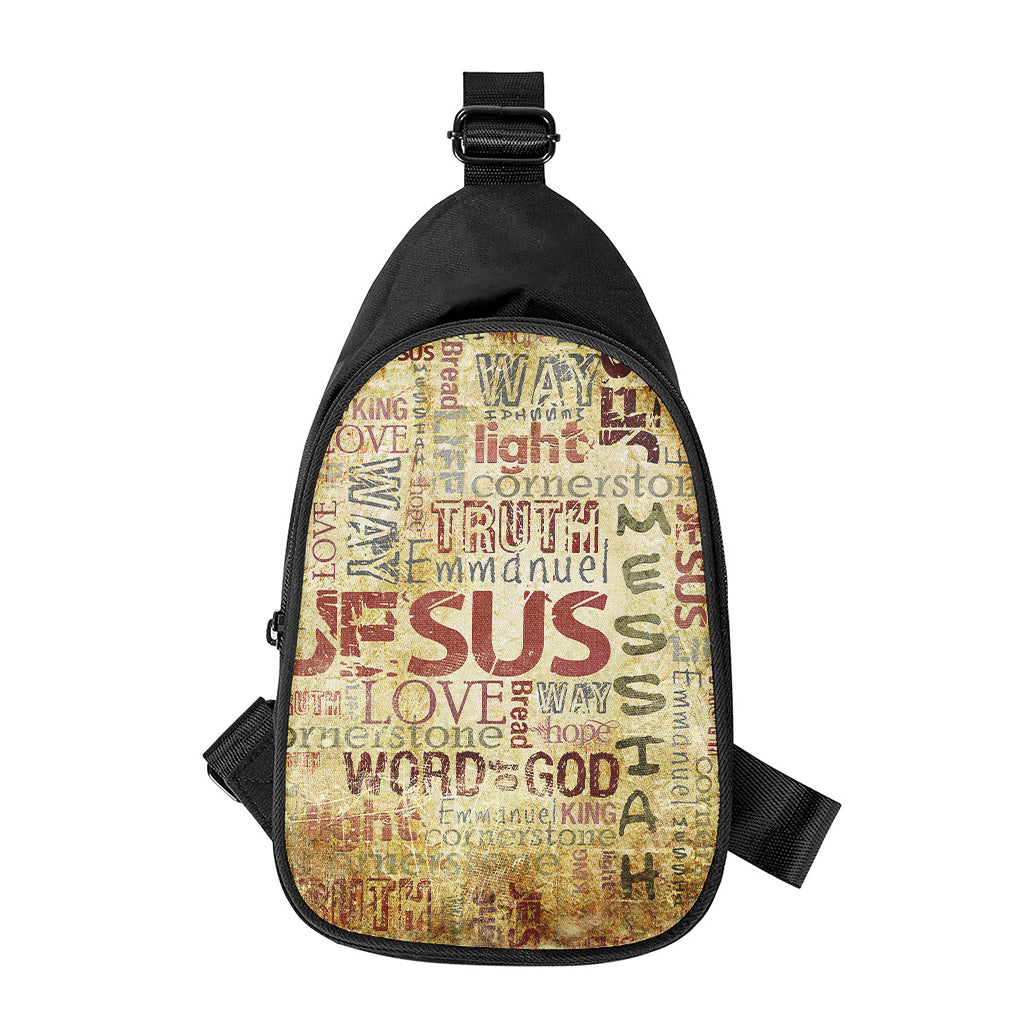 Religious Word Of God Print Chest Bag