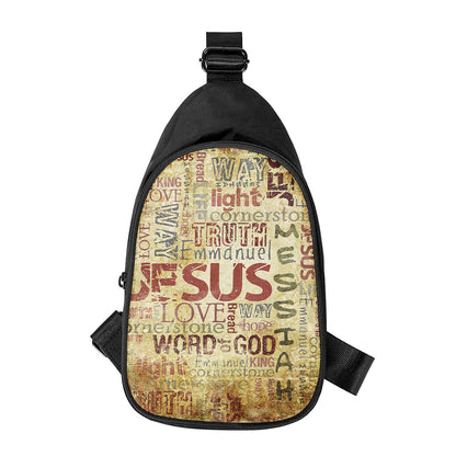 Religious Word Of God Print Chest Bag