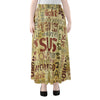 Religious Word Of God Print Chiffon Maxi Skirt