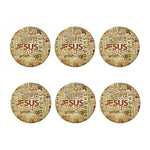 Religious Word Of God Print Coaster Set