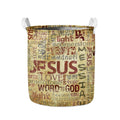 Religious Word Of God Print Collapsible Laundry Basket
