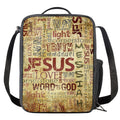 Religious Word Of God Print Crossbody Lunch Bag