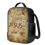 Religious Word Of God Print Crossbody Lunch Bag
