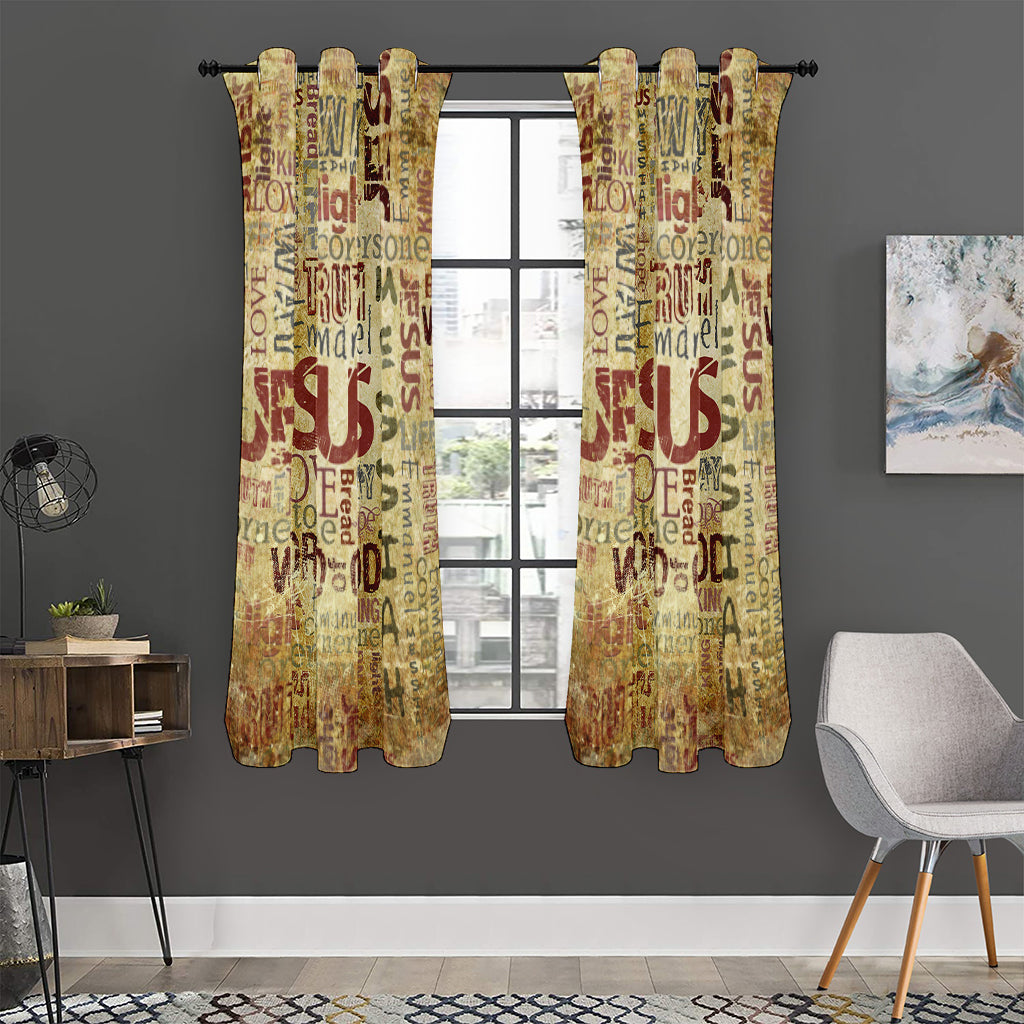 Religious Word Of God Print Curtain