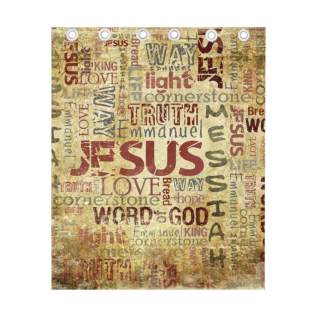 Religious Word Of God Print Curtain