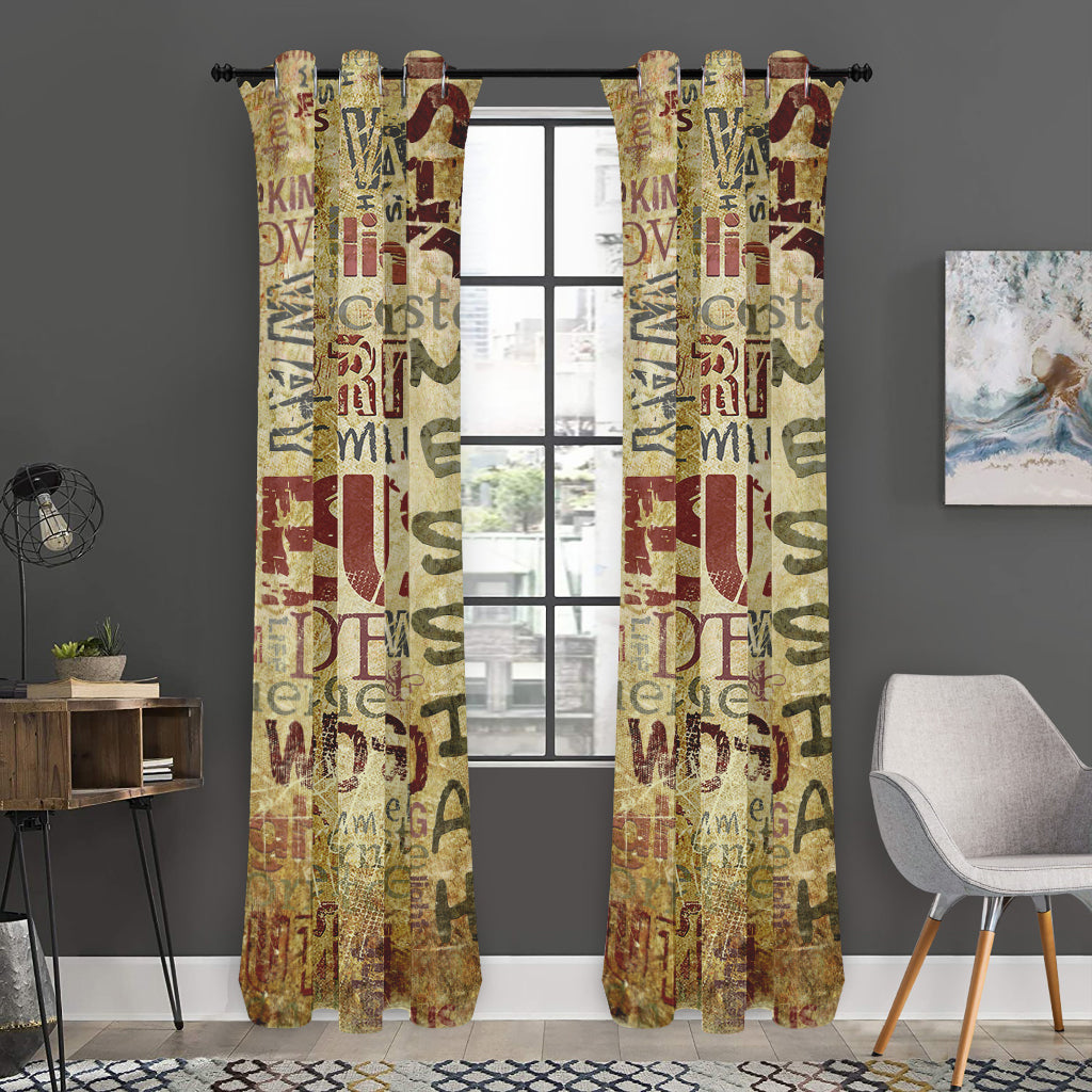 Religious Word Of God Print Curtain
