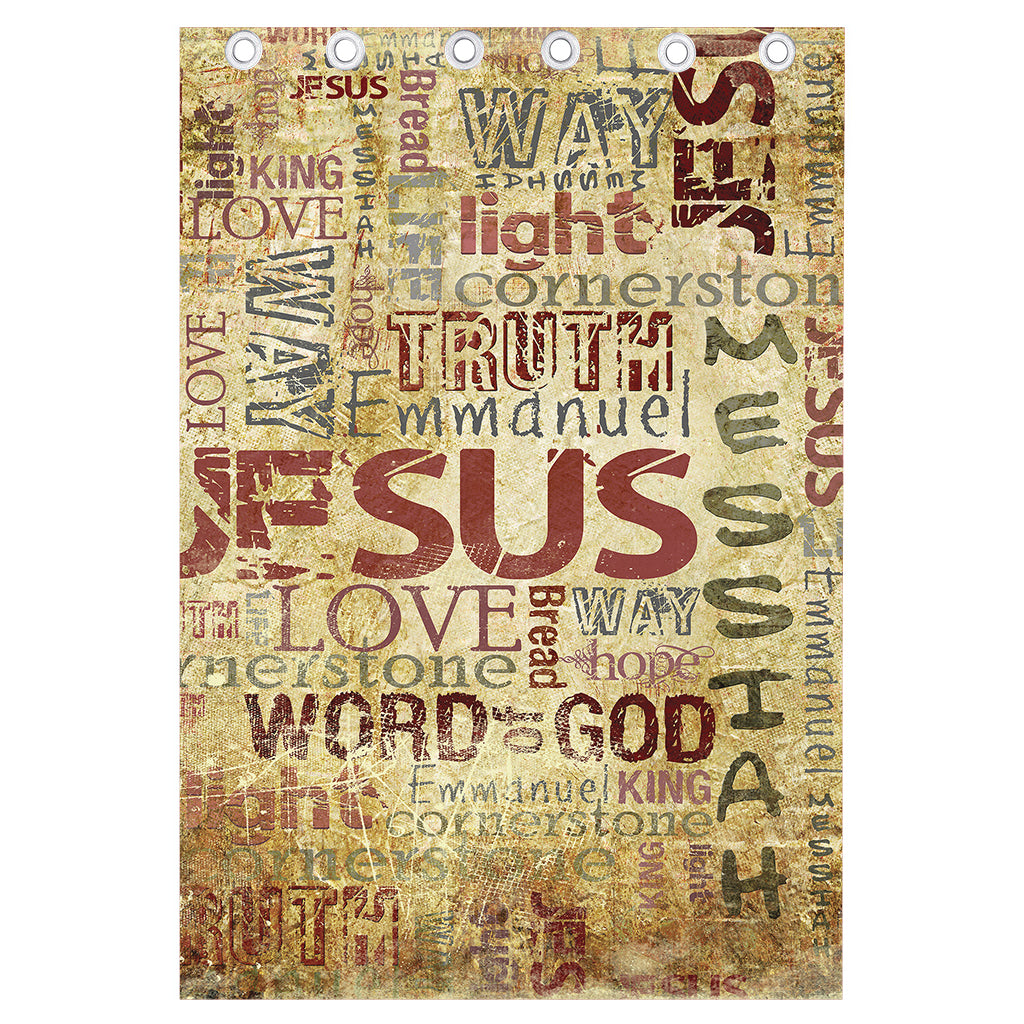 Religious Word Of God Print Curtain