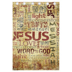 Religious Word Of God Print Curtain