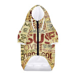 Religious Word Of God Print Dog Zip Up Hoodie