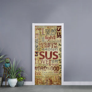 Religious Word Of God Print Door Sticker