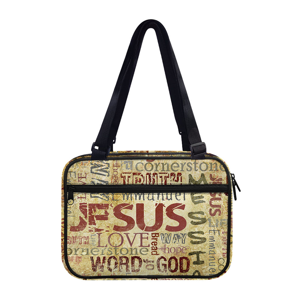 Religious Word Of God Print Double Strap Bible Bag