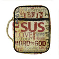 Religious Word Of God Print Front Pocket Bible Bag