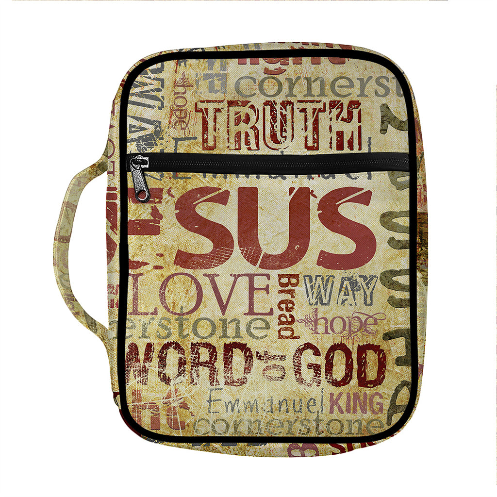 Religious Word Of God Print Front Pocket Bible Bag