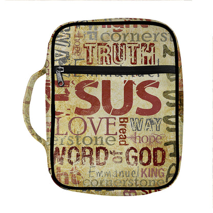 Religious Word Of God Print Front Pocket Bible Bag
