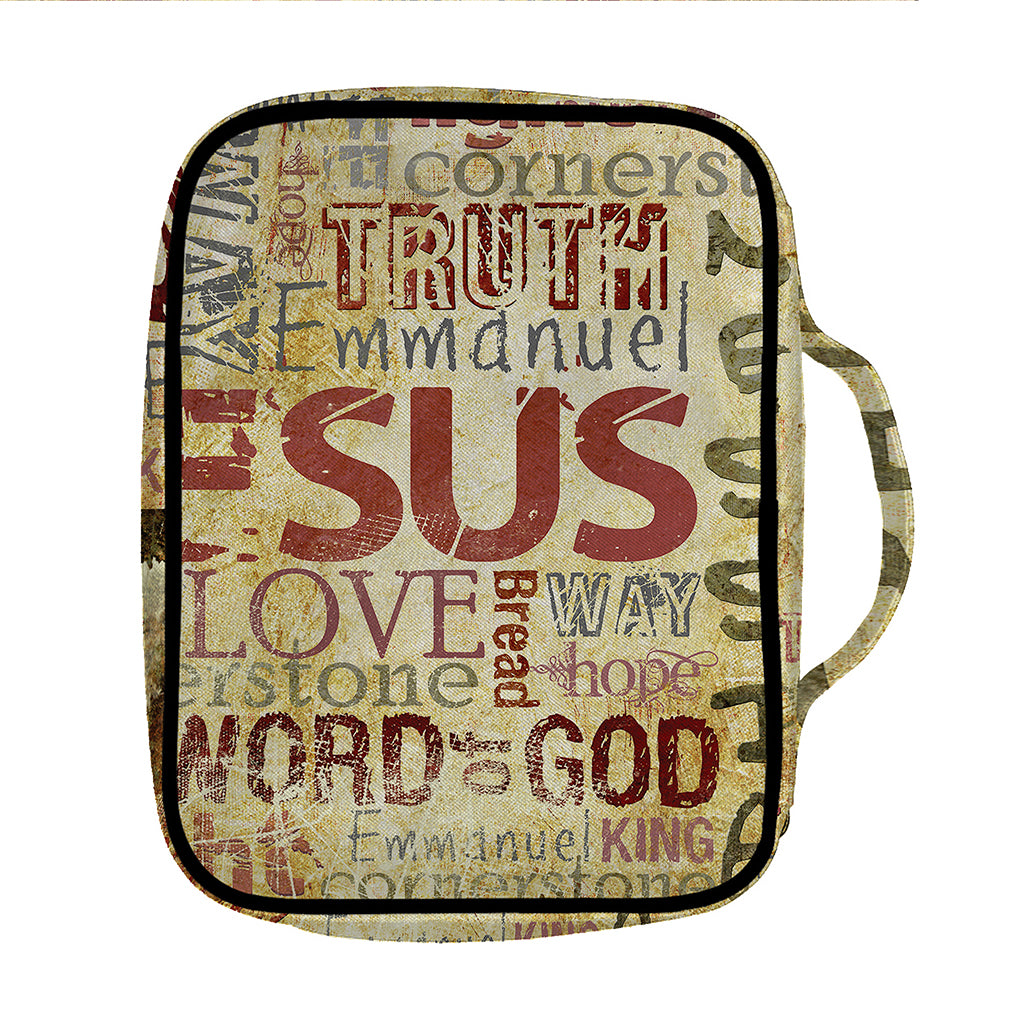 Religious Word Of God Print Front Pocket Bible Bag