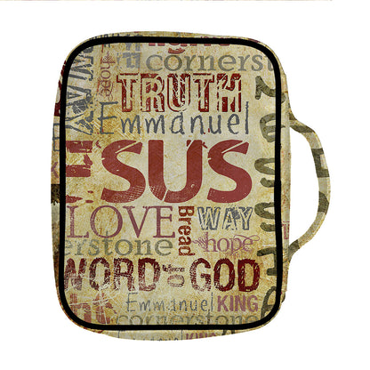Religious Word Of God Print Front Pocket Bible Bag