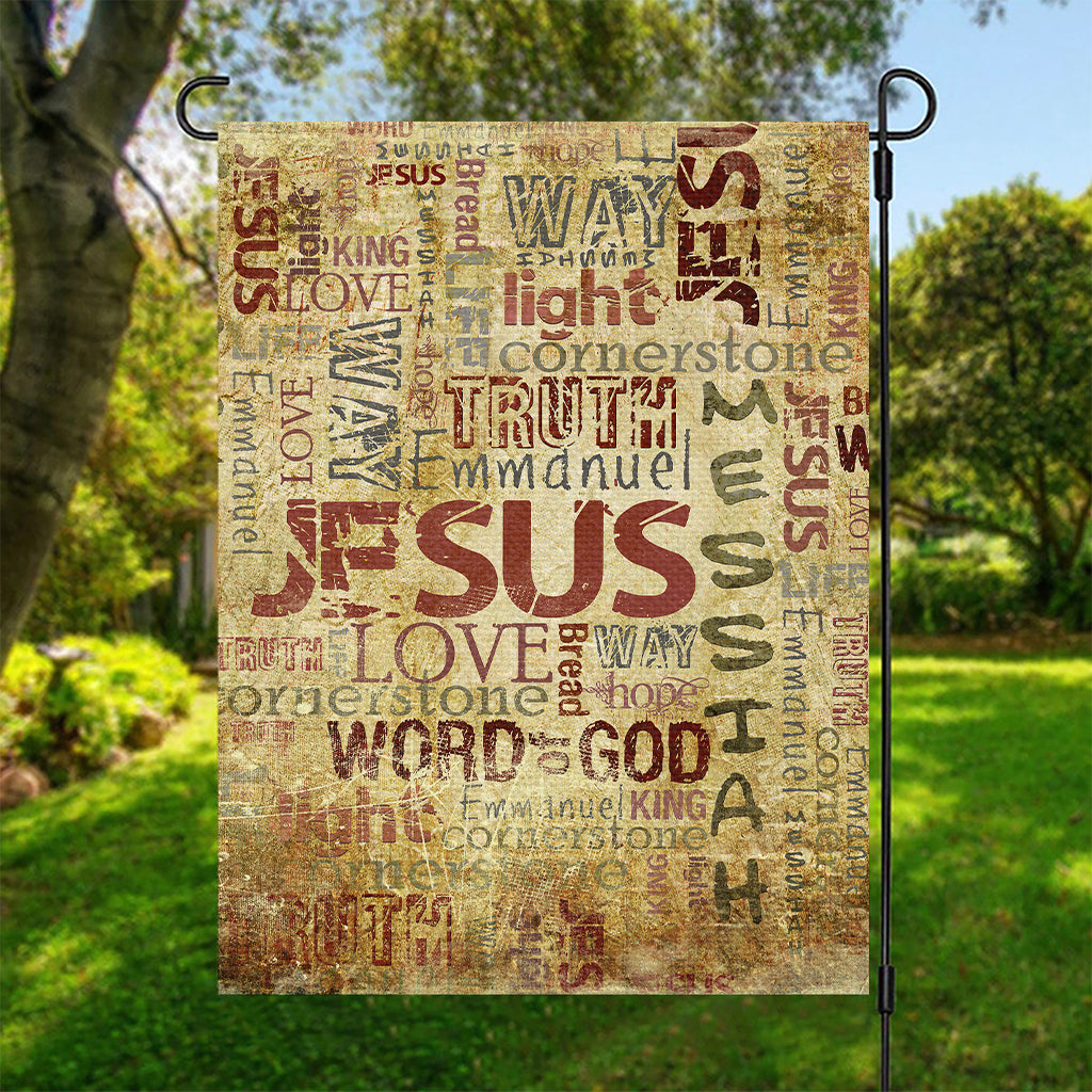 Religious Word Of God Print Garden Flag