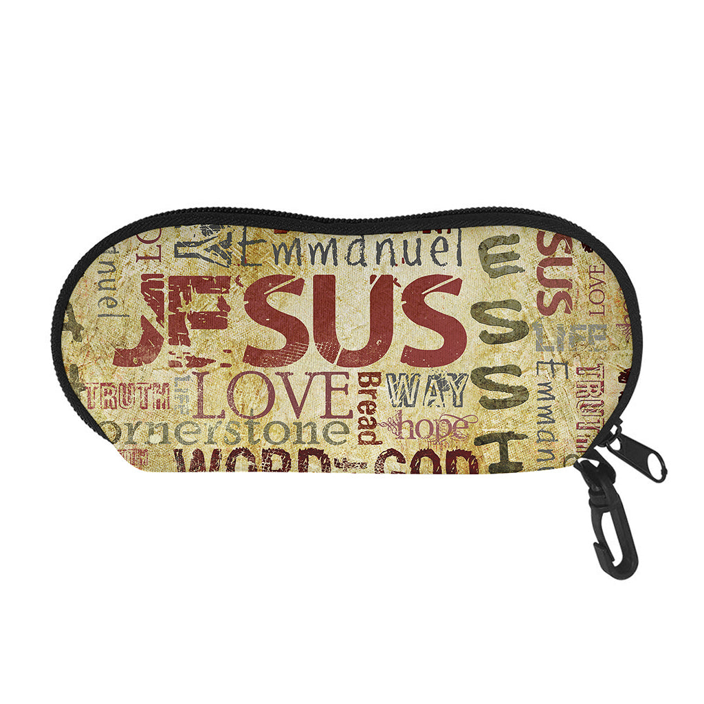 Religious Word Of God Print Glasses Case