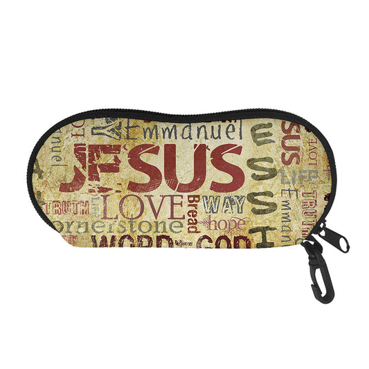 Religious Word Of God Print Glasses Case