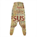 Religious Word Of God Print Hammer Pants