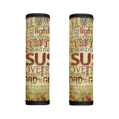 Religious Word Of God Print Handle Covers