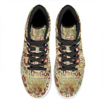 Religious Word Of God Print High Top Leather Sneakers