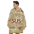 Religious Word Of God Print Hoodie Blanket