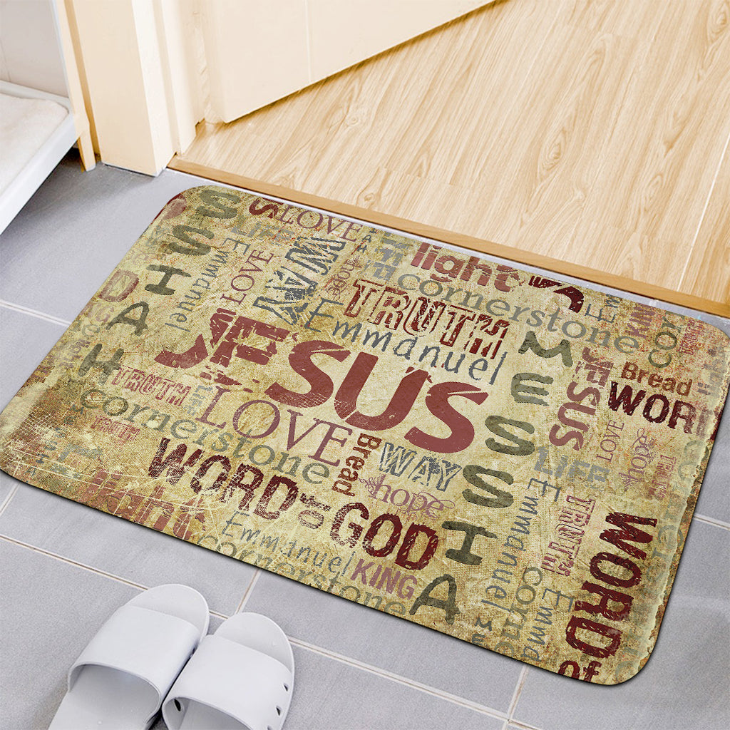 Religious Word Of God Print Indoor Door Mat