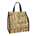 Religious Word Of God Print Insulated Lunch Tote