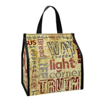 Religious Word Of God Print Insulated Lunch Tote