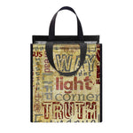 Religious Word Of God Print Insulated Lunch Tote